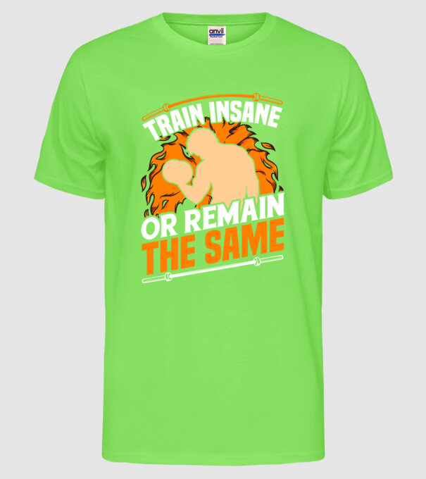 Train insane model verde neon pe tricou