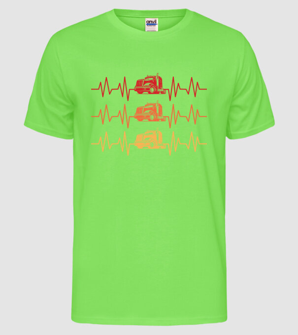 truck driver model verde neon pe tricou