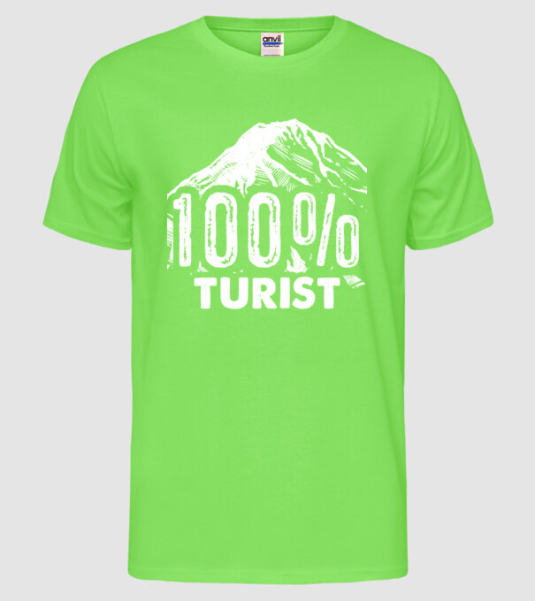 turist model verde neon pe tricou