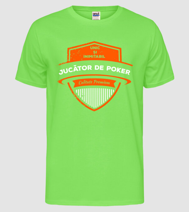 JUCĂTOR DE POKER unic și inimitabil calitate premium model verde neon pe tricou