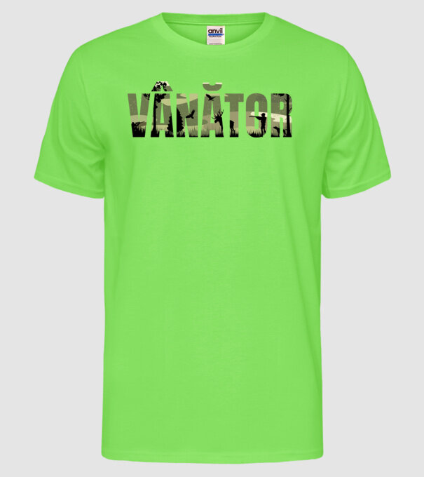 VÂNĂTOR model verde neon pe tricou