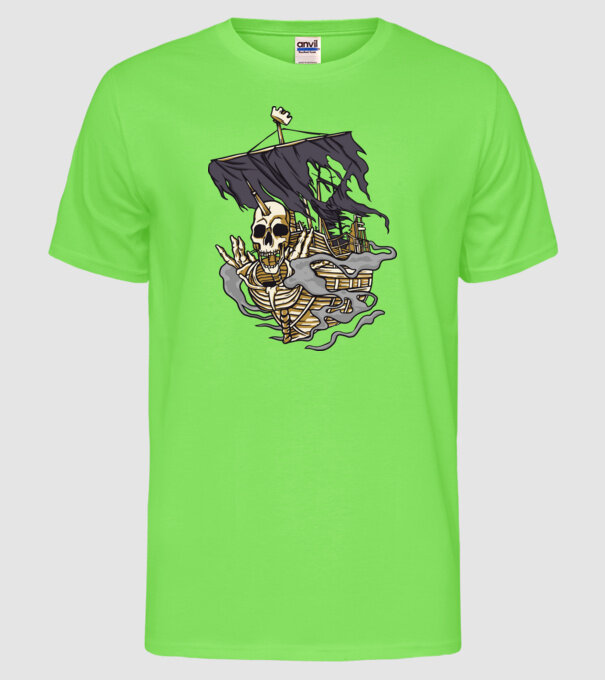 Vapoare model verde neon pe tricou