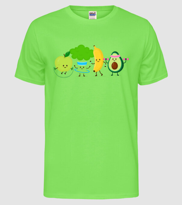 Vegan model verde neon pe tricou