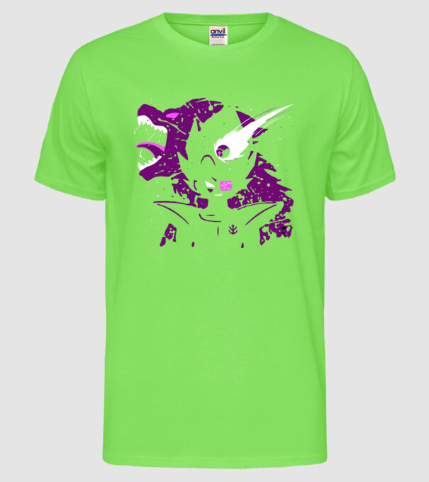 vegeta monkey dragonball model verde neon pe tricou