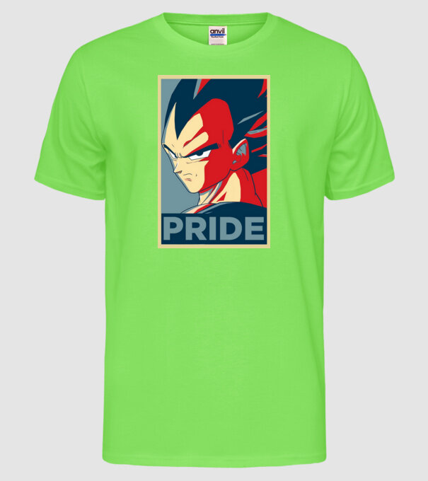 vegeta pride dragonball model verde neon pe tricou