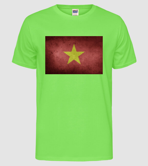 VIETNAM model verde neon pe tricou
