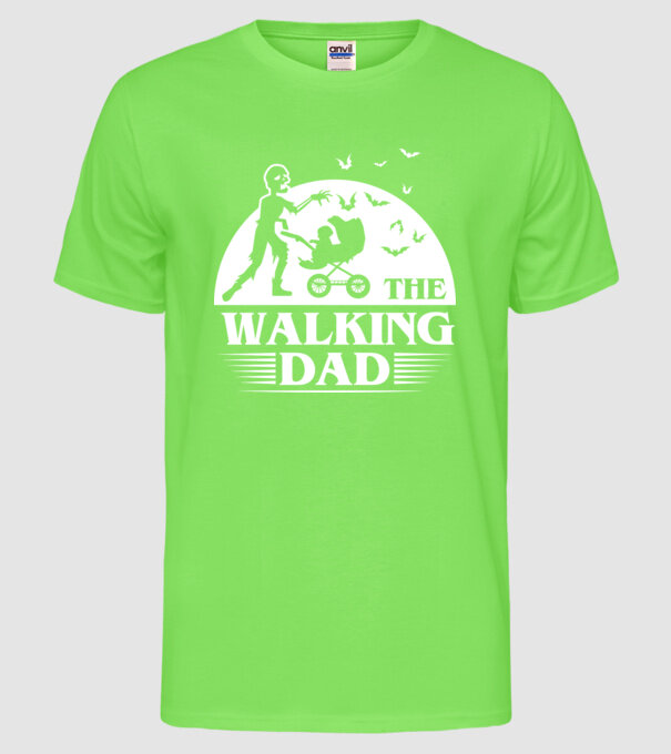 Walking dad model verde neon pe tricou