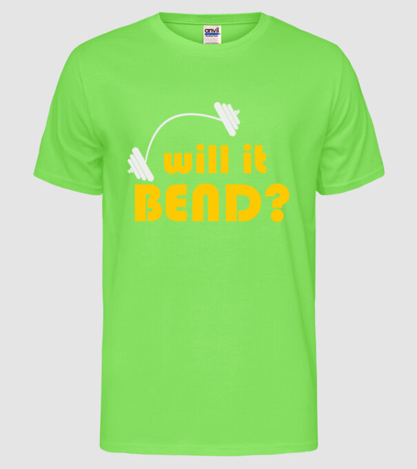 Will it bend model verde neon pe tricou