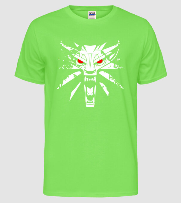 Witcher model verde neon pe tricou