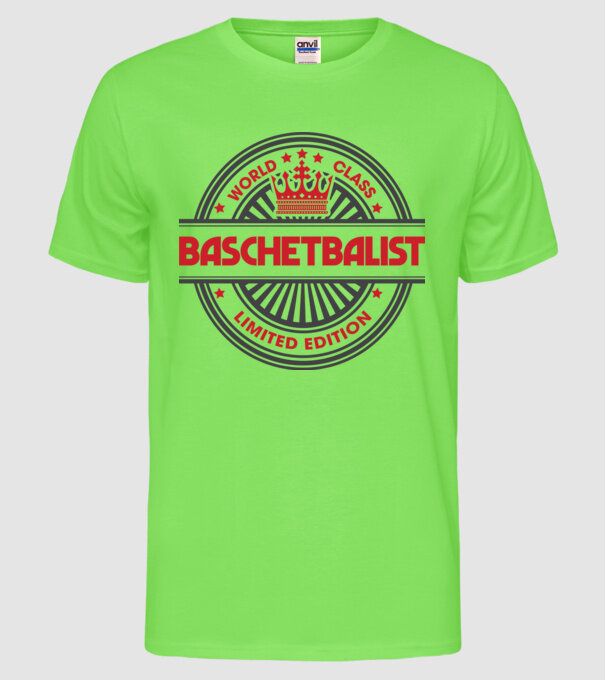 baschetbalist model verde neon pe tricou