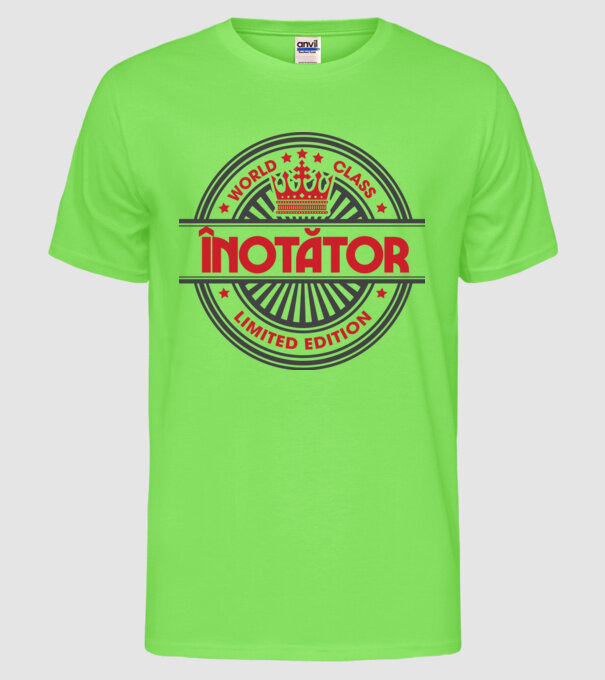 înotător model verde neon pe tricou