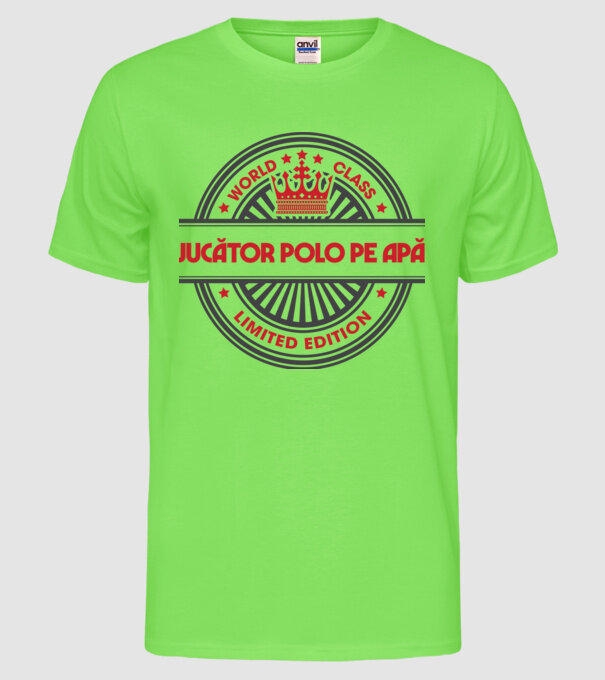 jucător polo pe apă model verde neon pe tricou