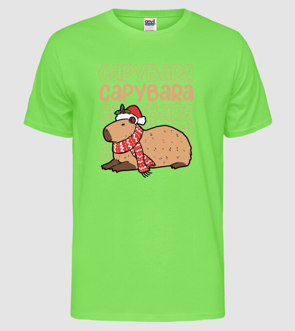 Xmas Cappy model verde neon pe tricou