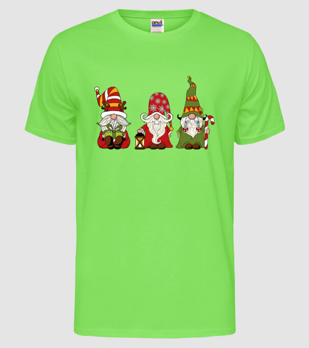 Xmas gnomes 2 model verde neon pe tricou