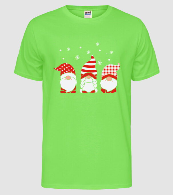 Xmas gnomes model verde neon pe tricou