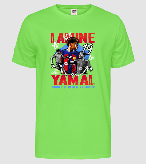 Yamal tribute model verde neon pe tricou