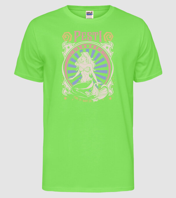 Zodiac Vintage PEȘTI model verde neon pe tricou