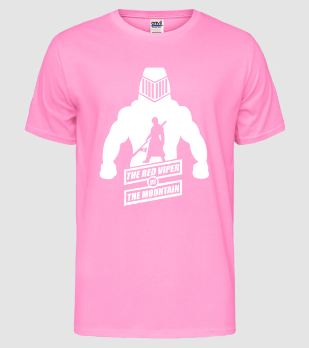 Muntele model roz neon pe tricou