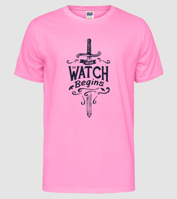 And now my watch begins model roz neon pe tricou