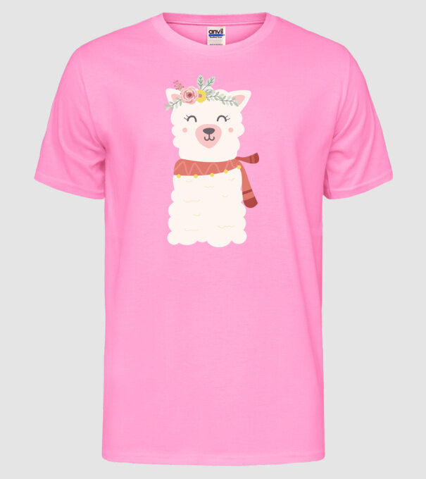 Baby lama model roz neon pe tricou