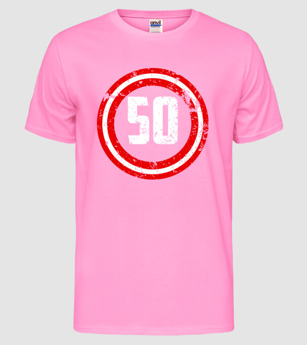 Birthday captain 50 Years old model roz neon pe tricou