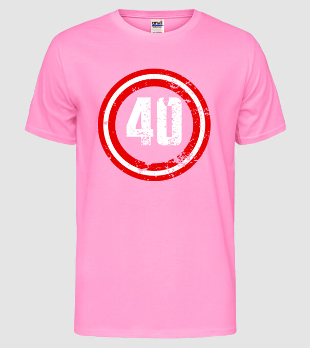 Birthday captain 40 Years old model roz neon pe tricou