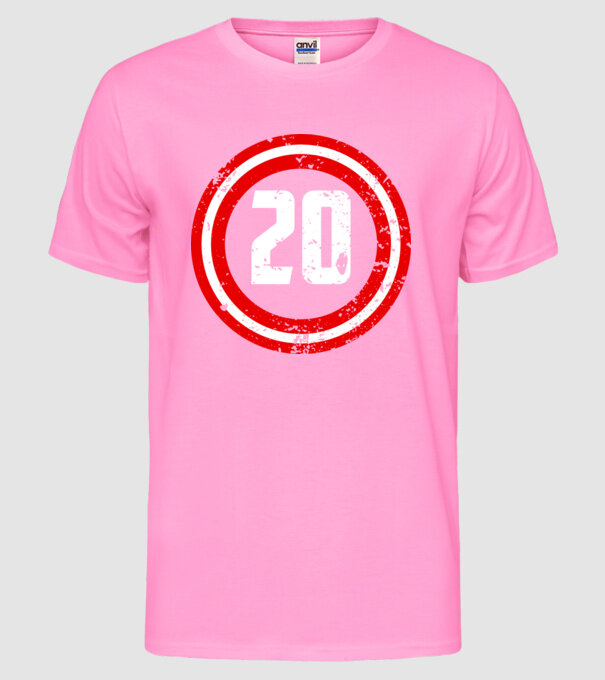Birthday captain 20 Years old model roz neon pe tricou