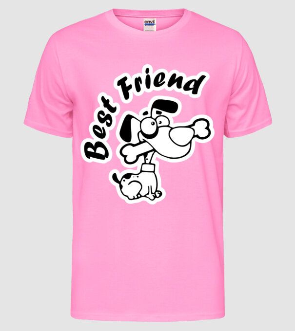 Best Friends model roz neon pe tricou