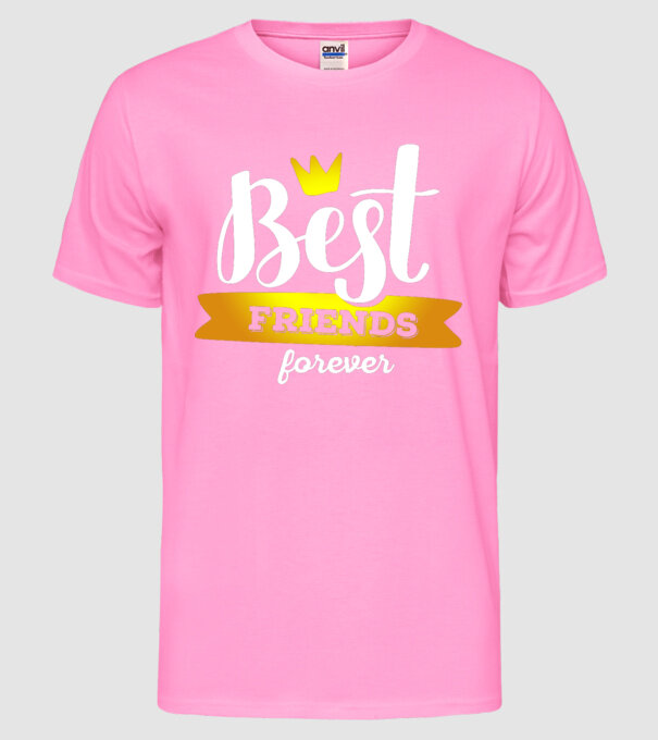 Best friends forever model roz neon pe tricou
