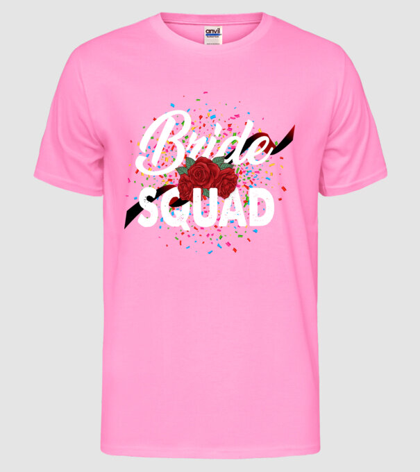 Bride Squad model roz neon pe tricou