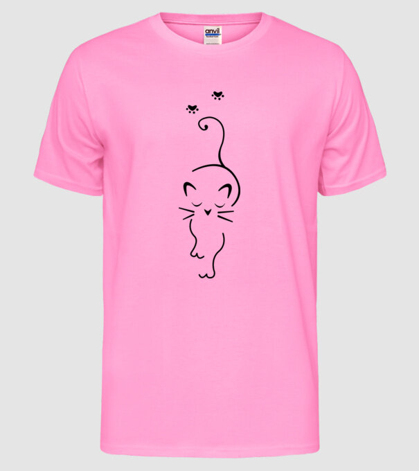 Cat walk model roz neon pe tricou