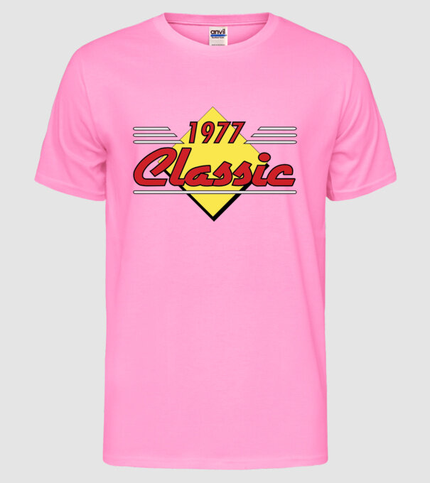 Classic - 1977 model roz neon pe tricou