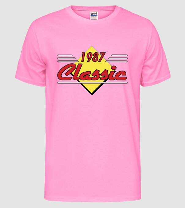 Classic - 1987 model roz neon pe tricou