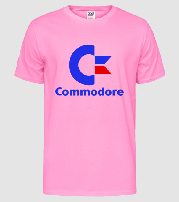 commodore 64 model roz neon pe tricou