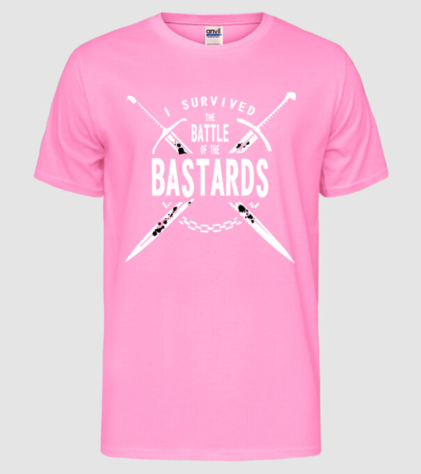 I survived the battle of the bastards model roz neon pe tricou