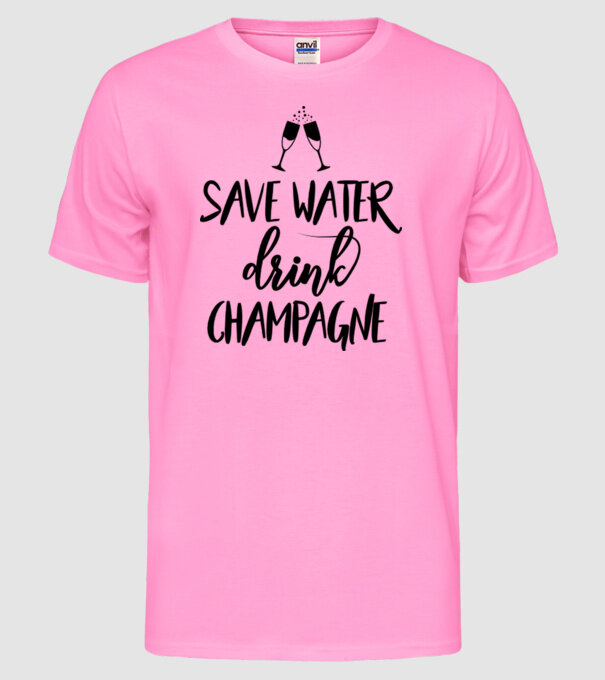 Bea șampanie model roz neon pe tricou