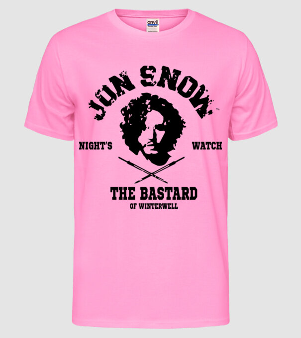'Jon Snow Night''s Watch' model roz neon pe tricou