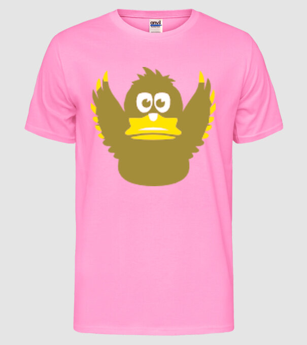 Rață model roz neon pe tricou