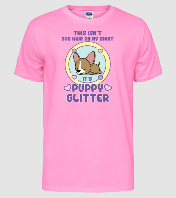 Paiete câine model roz neon pe tricou
