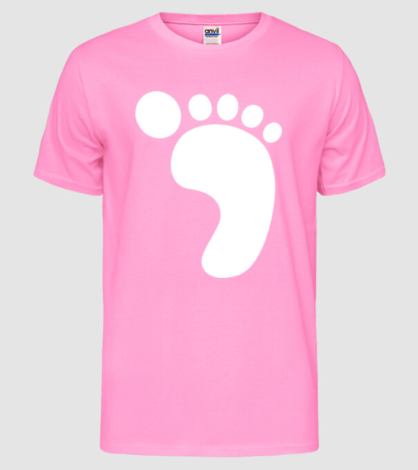 Picior model roz neon pe tricou