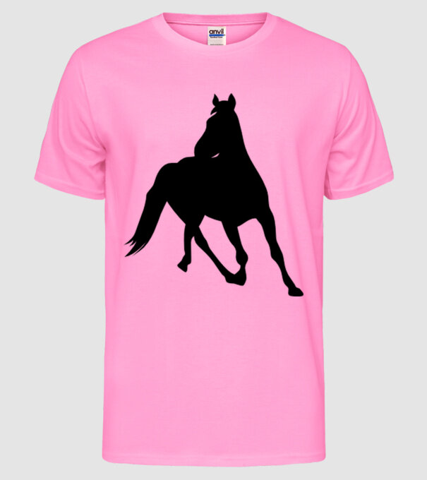 cal model roz neon pe tricou