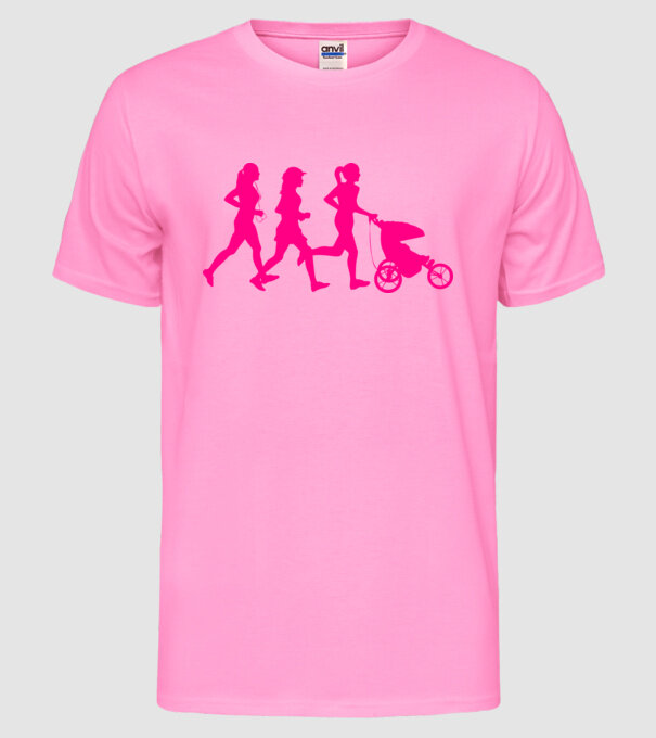 Running Mom model roz neon pe tricou