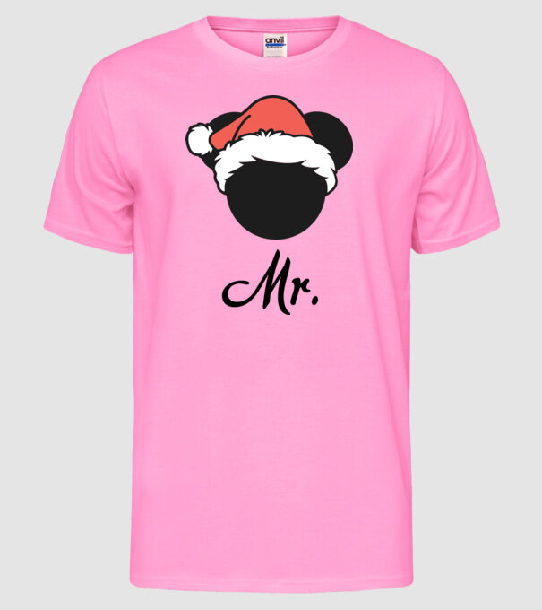mr christmas model roz neon pe tricou
