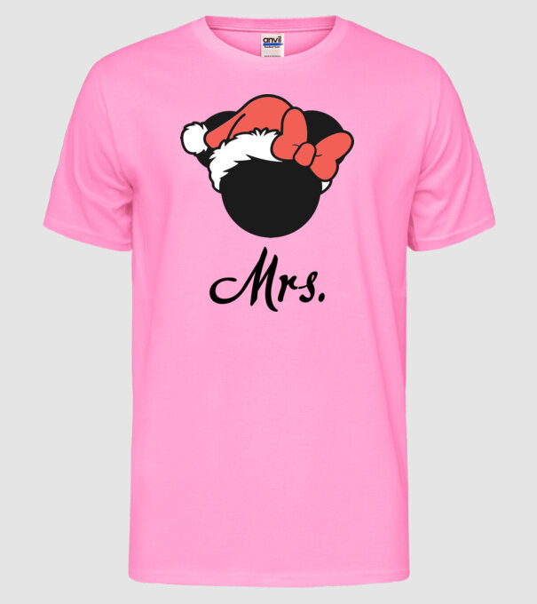 mrs christmas model roz neon pe tricou