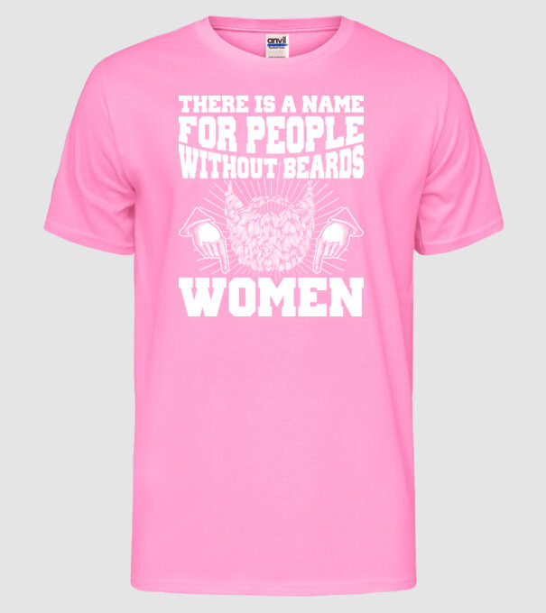 Name for beardless people women model roz neon pe tricou