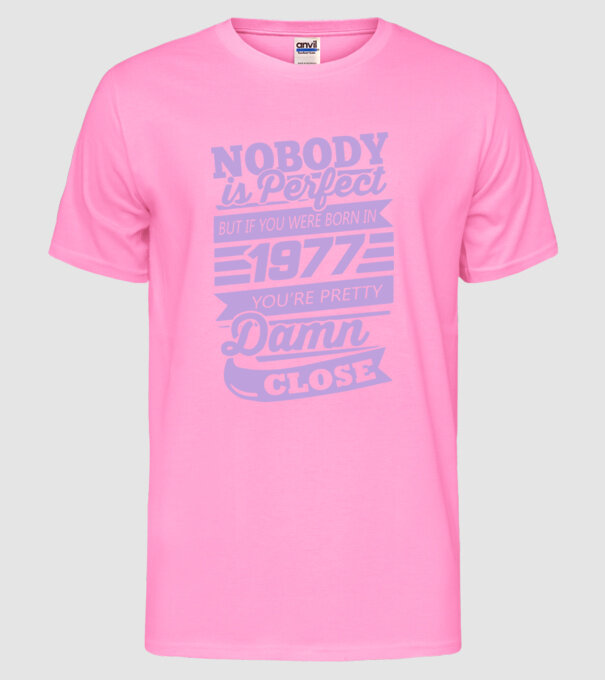 Nobody 1977 model roz neon pe tricou