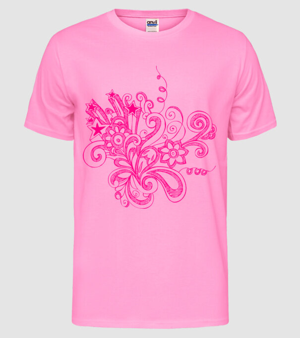 nonfi model roz neon pe tricou