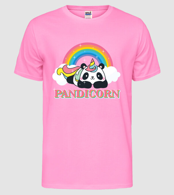 PANDICORN model roz neon pe tricou