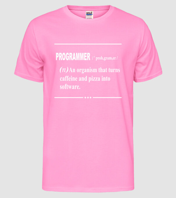 Programmer model roz neon pe tricou