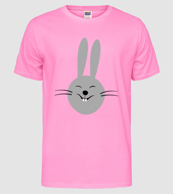 rabbit model roz neon pe tricou